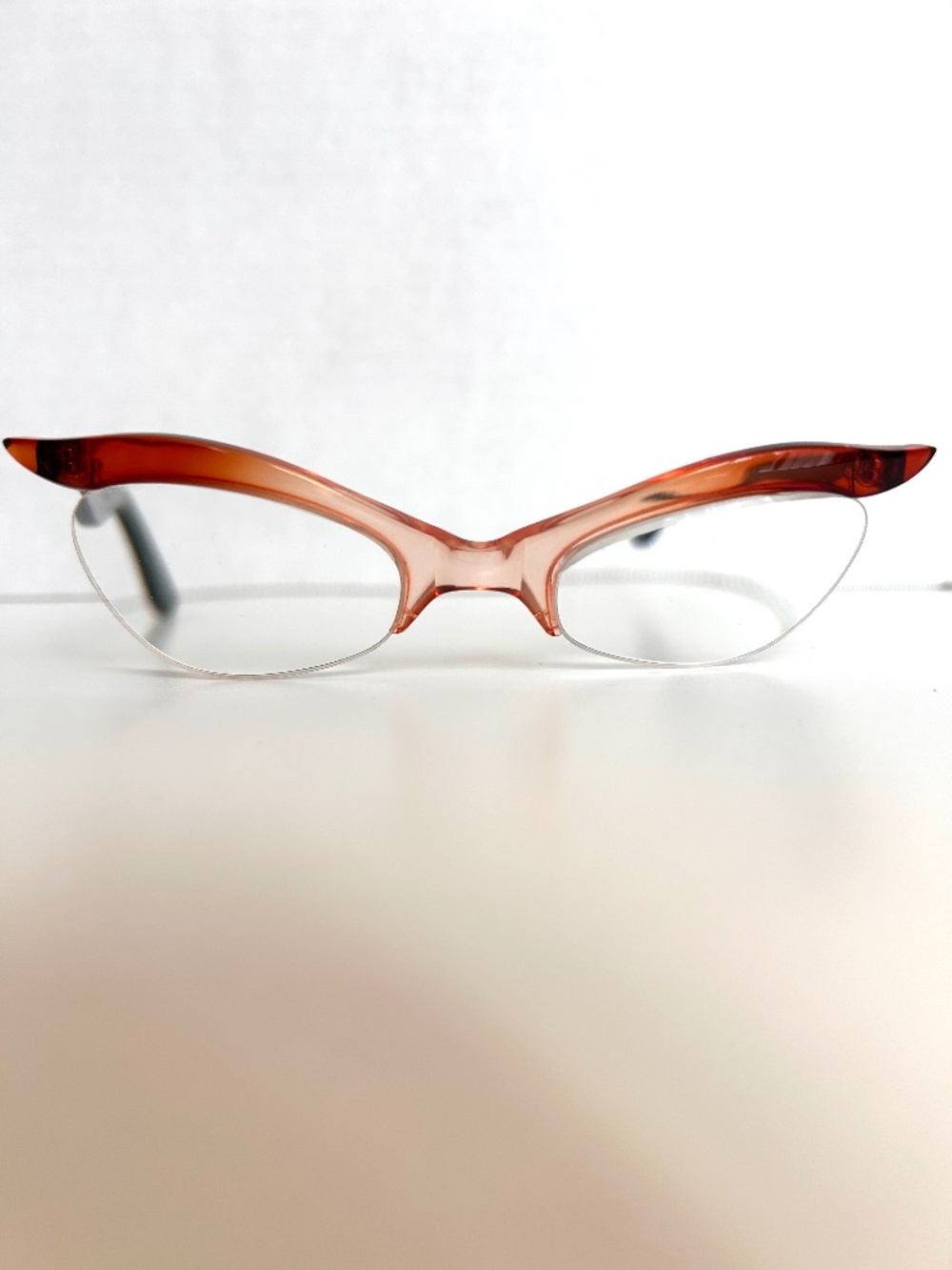 Norma Kamali 7523 Brown Shadow eyebrow cat modern eyeglasses frames 50 23 140